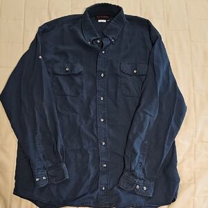 Dark Blue Button-Up Shirt